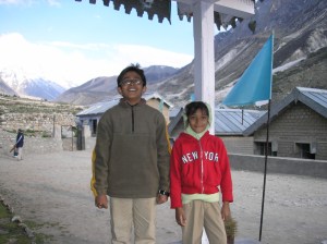The boys who showed me how to hold the bat for cricket!