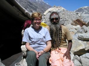 Holy man and me (with tiki blessing!)