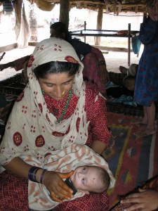 Mother with 3 month old baby girl who was 'failure to thrive'